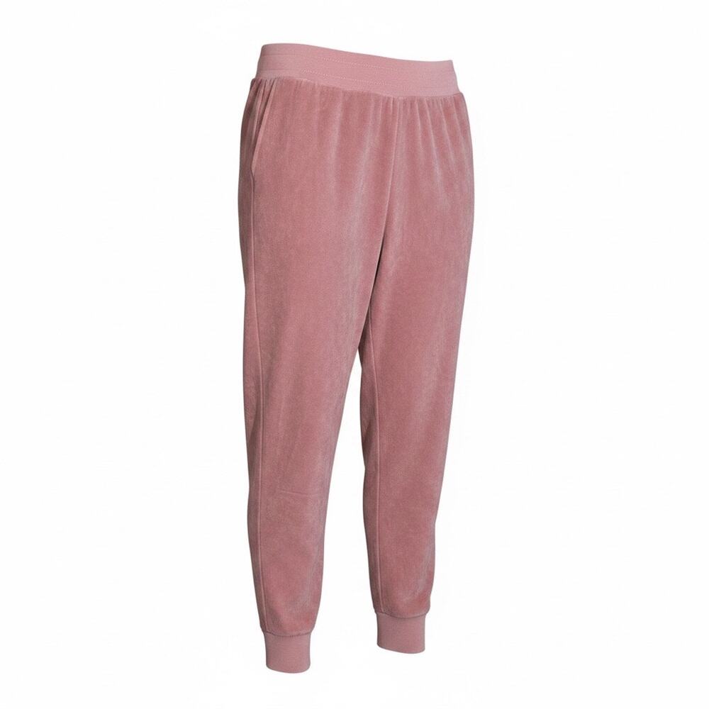 DSG Womens Dusty Rose Velour MidRise Jogger SlimFit Full Length XL NWT